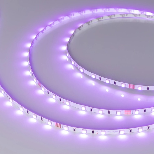 Лента светодиодная RT-G60-5mm 24V RGB (6.6 W/m, IP20, 3838, 5m) (Arlight, узкая)