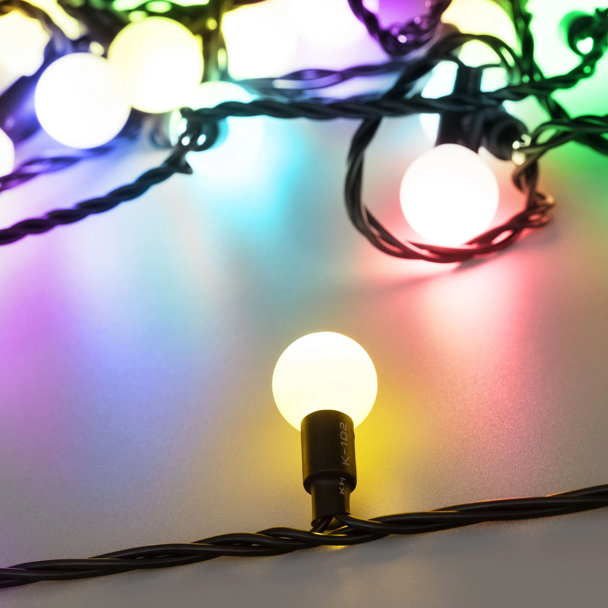 Светодиодная гирлянда ARD-BALL-PRO-D23-20000-BLACK-160LED RGB (230V, 14W) (Ardecoled, IP65) - изображение товара