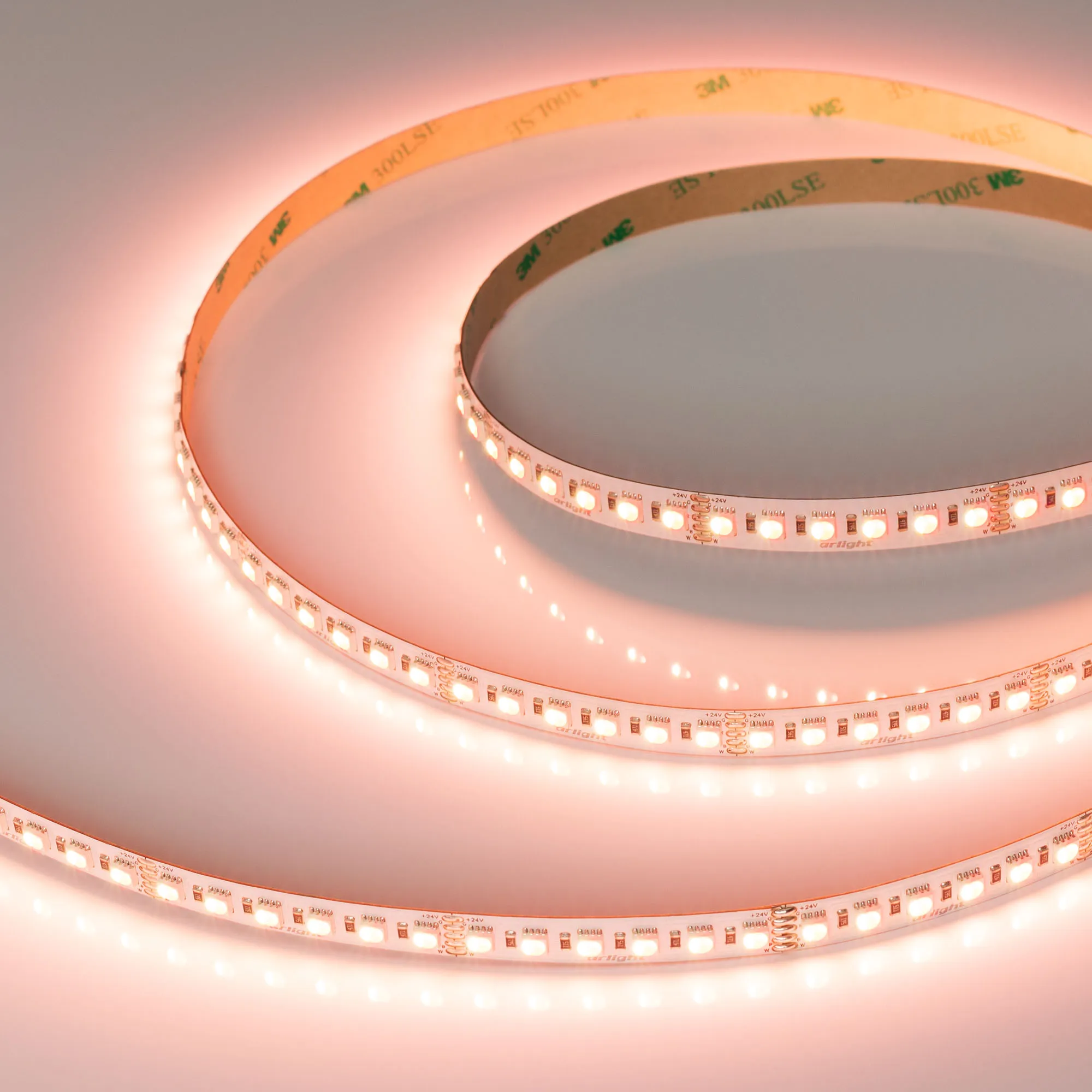 Лента светодиодная RT-H120-10mm 24V RGBW-Warm-4-in-1 (25 W/m, IP20, 4040, 5m) (Arlight, Открытый) - изображение товара