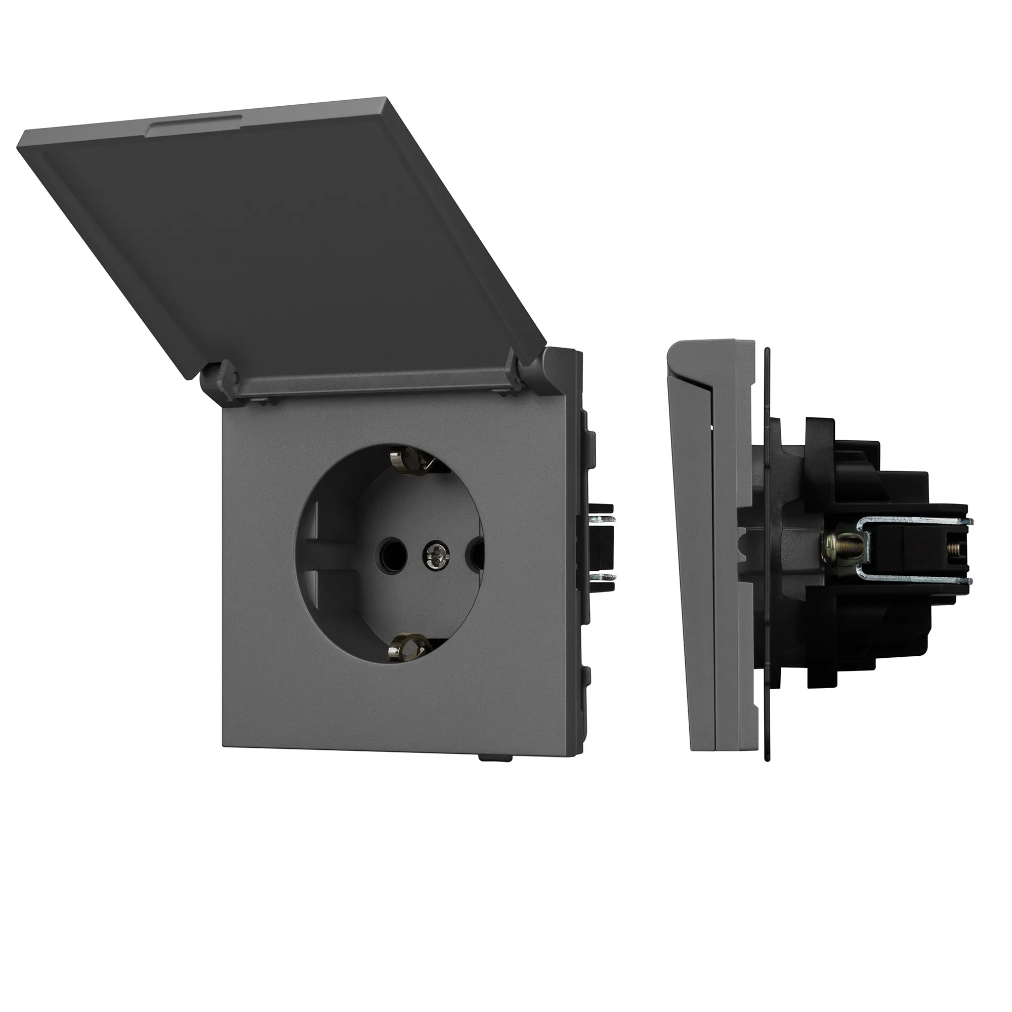 Механизм розетки влагозащищённый SCT-TENDO-MCP-SFPL-GR (230V, 16A) (Arlight, -) - изображение товара