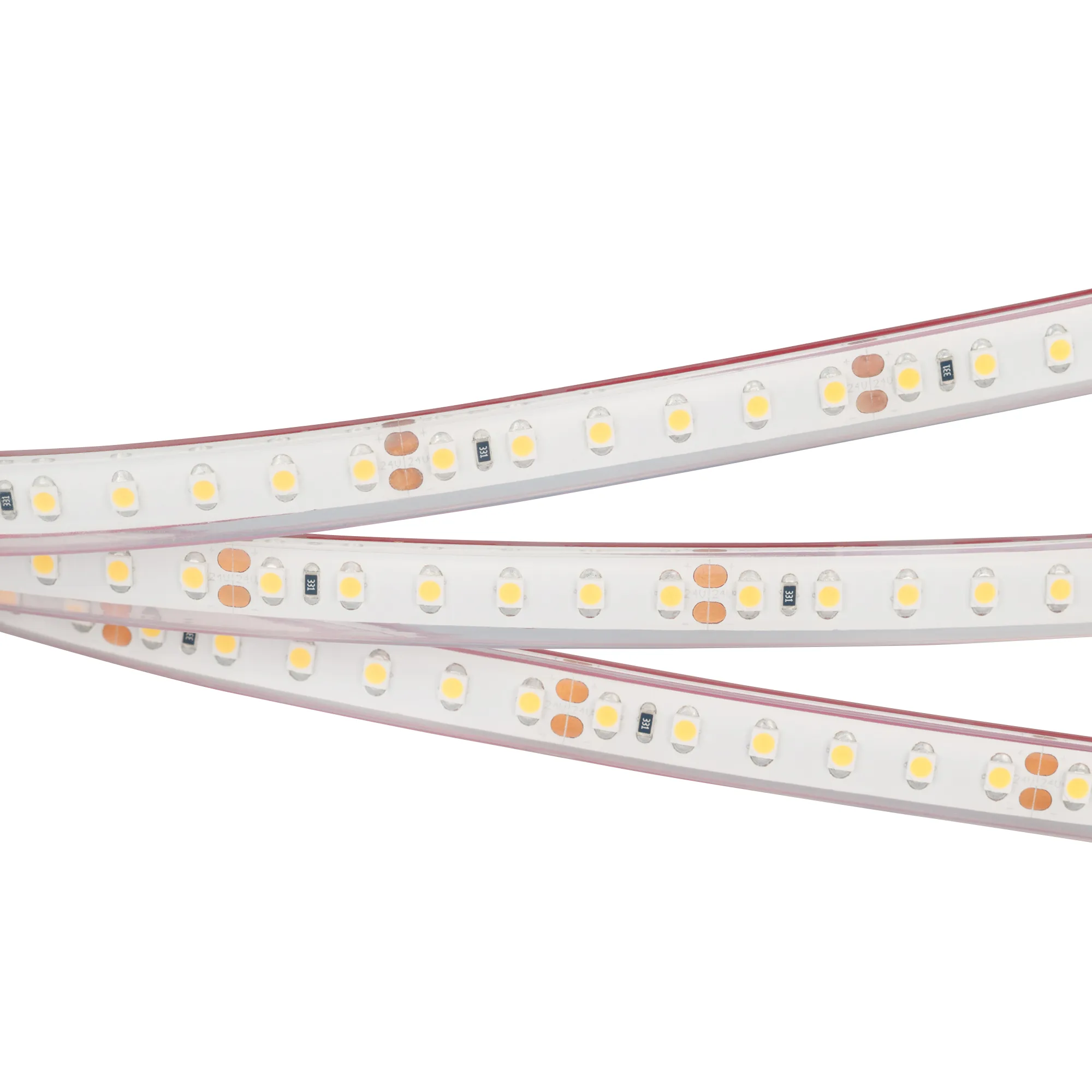 Лента светодиодная RTW 2-5000PGS 24V White 2x (3528, 600 LED, LUX) (Arlight, 9.6 Вт/м, IP67)